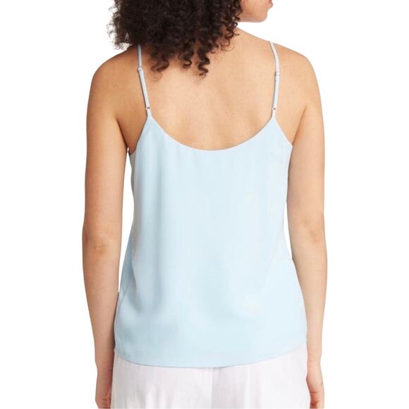 Nordstrom Blue Satin Camisole Tank Top Scoop Neck Adjustable Straps M NWT - Picture 7 of 9